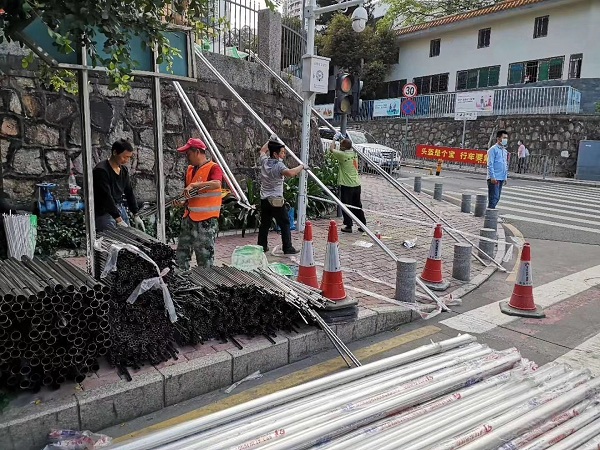 喜师傅护栏 ▏深圳福田市政旧围栏换新项目